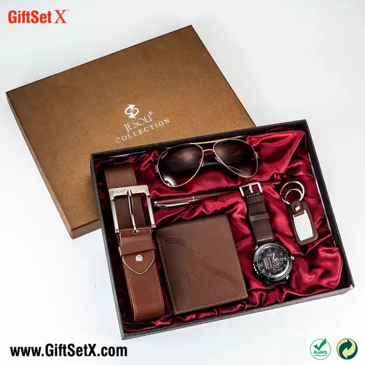 Gürtel-Geldbörsen-Geschenkset für Männer